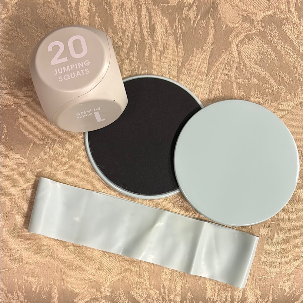 Fitness Exercise Set with Resistance Band, Sliders, Dice